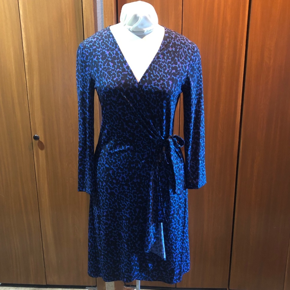 BCBG Max Azria Adele leopard print wrap dress